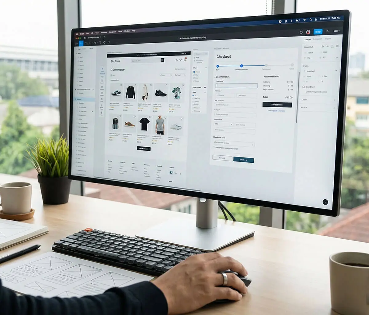 Maquettes UI/UX e-commerce & back-office